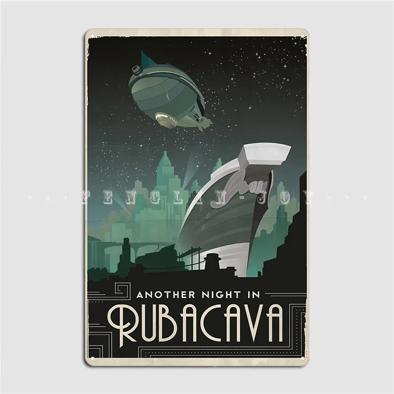 Grim Fandango Travel S Rubacava Metal Sign Wall Mural Pub Garage Funny Mural Painting Tin Sign Posters