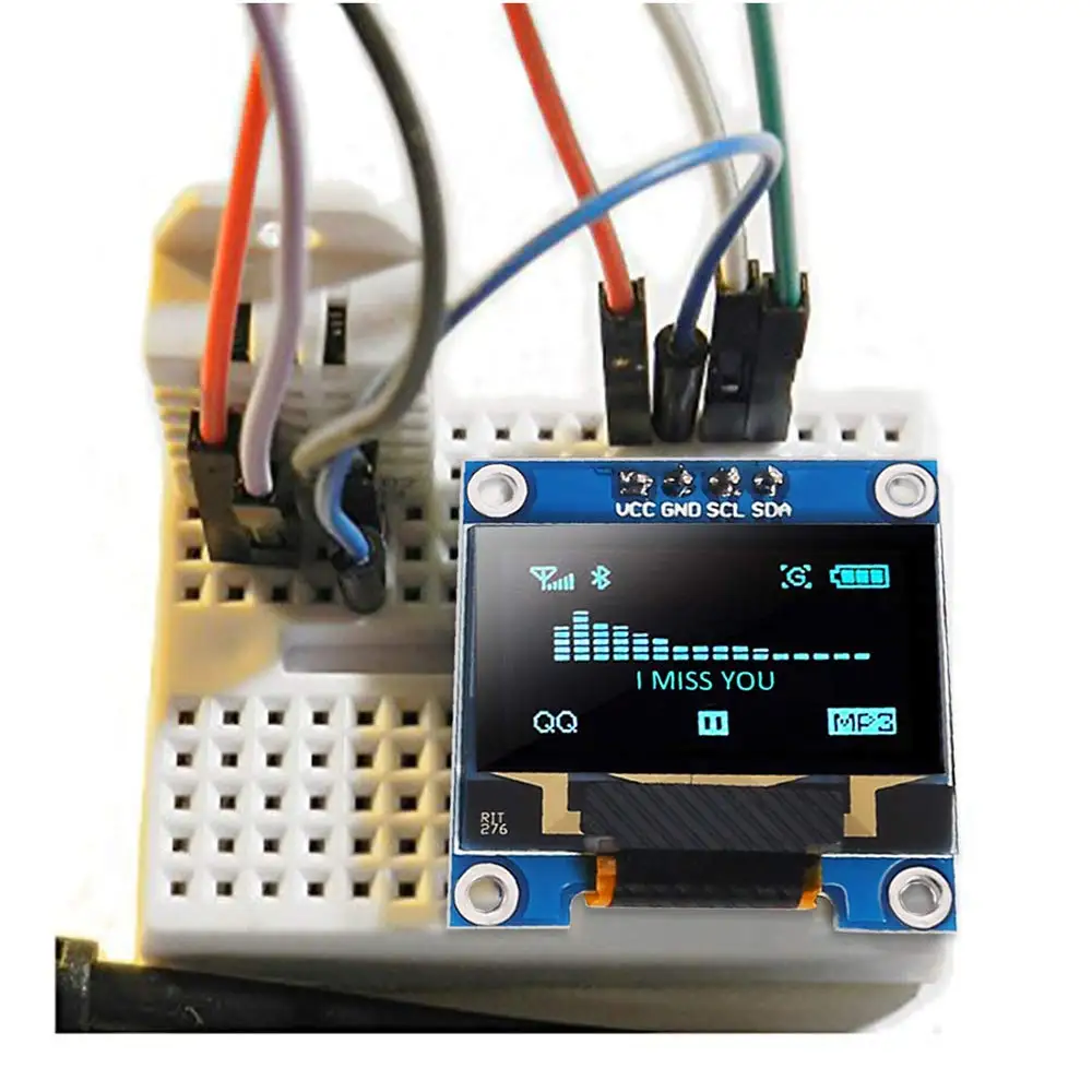 Módulo de exibição LCD para Arduino Raspberry Pi, I2C, branco, azul, placa de tela, IIC comunicar, 0,91 em, 0,96 em, I2C, SSD1306