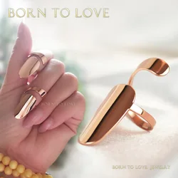Fancy Punk Gothic Metallic Copper Nail Finger Ring Knuckle Armor Rings Party Cosplay Dress Makeup Tip Thumb Decor Gift for Girls