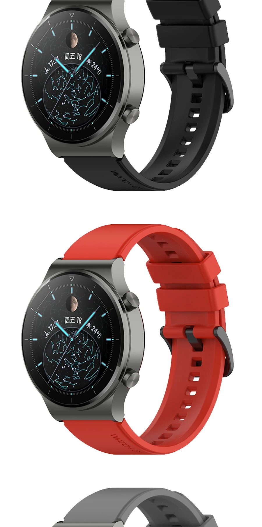 22mm offizielles Silikon band für Huawei Uhr GT 2 3 Pro Armbänder Original Armband für Huawei GT2 GT3 GT4 Pro 46mm Armband – Detail 3