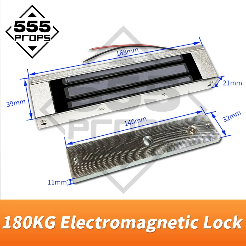 555PROPS Suction 180KG EM lock Escape Room Spare Parts install the electromagnetic lock on door or box