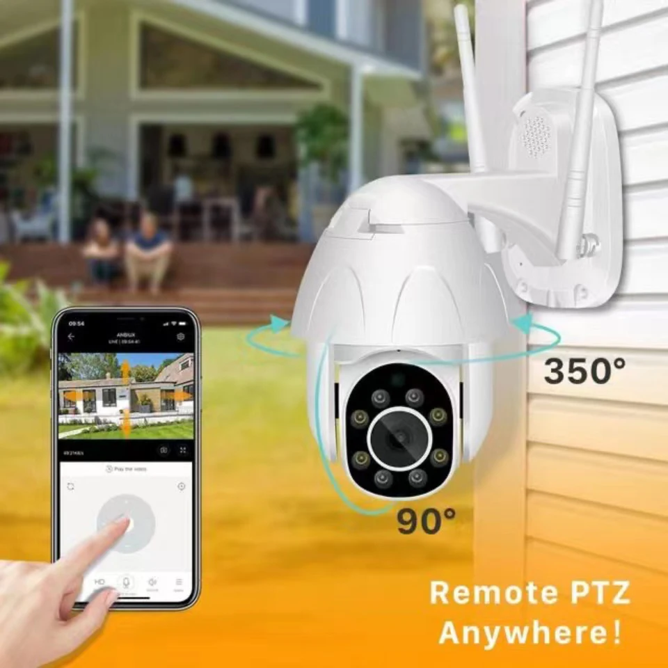 1080P Ptz Wifi Ip Camera Outdoor Tuya 4X Digitale Zoom Ai Menselijk Detecteren Draadloze Camera P2P Audio 2MP Beveiliging cctv Camera