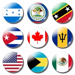 Ímãs de geladeira, bandeira registrada, jamaica, méxico, austríaco, américa, canadá, estados unidos, alemanha, 30mm, adesivos magnéticos para geladeira