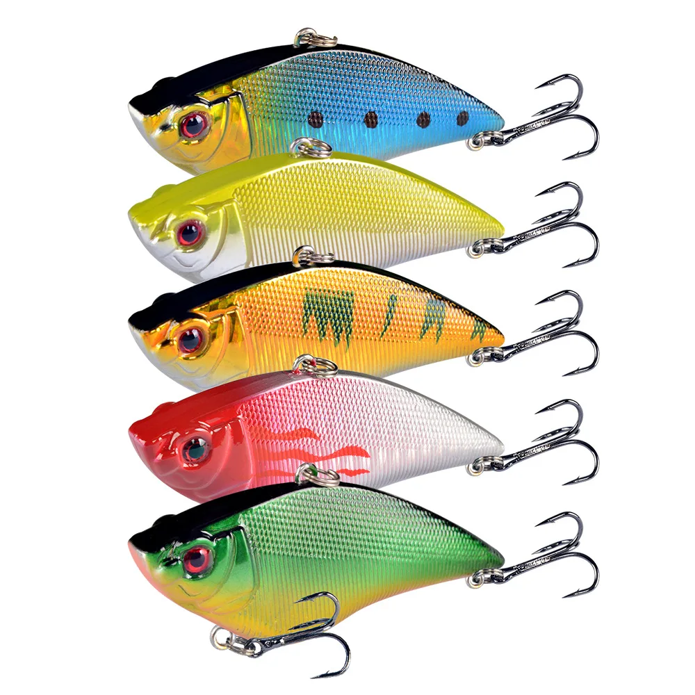 1Pcs 16g/7cm Rattling VIB Sinking Vibration Fishing Lure Artificial Hard Plastic Pike Sea Bass Bait Crankbait Fishing Tackle