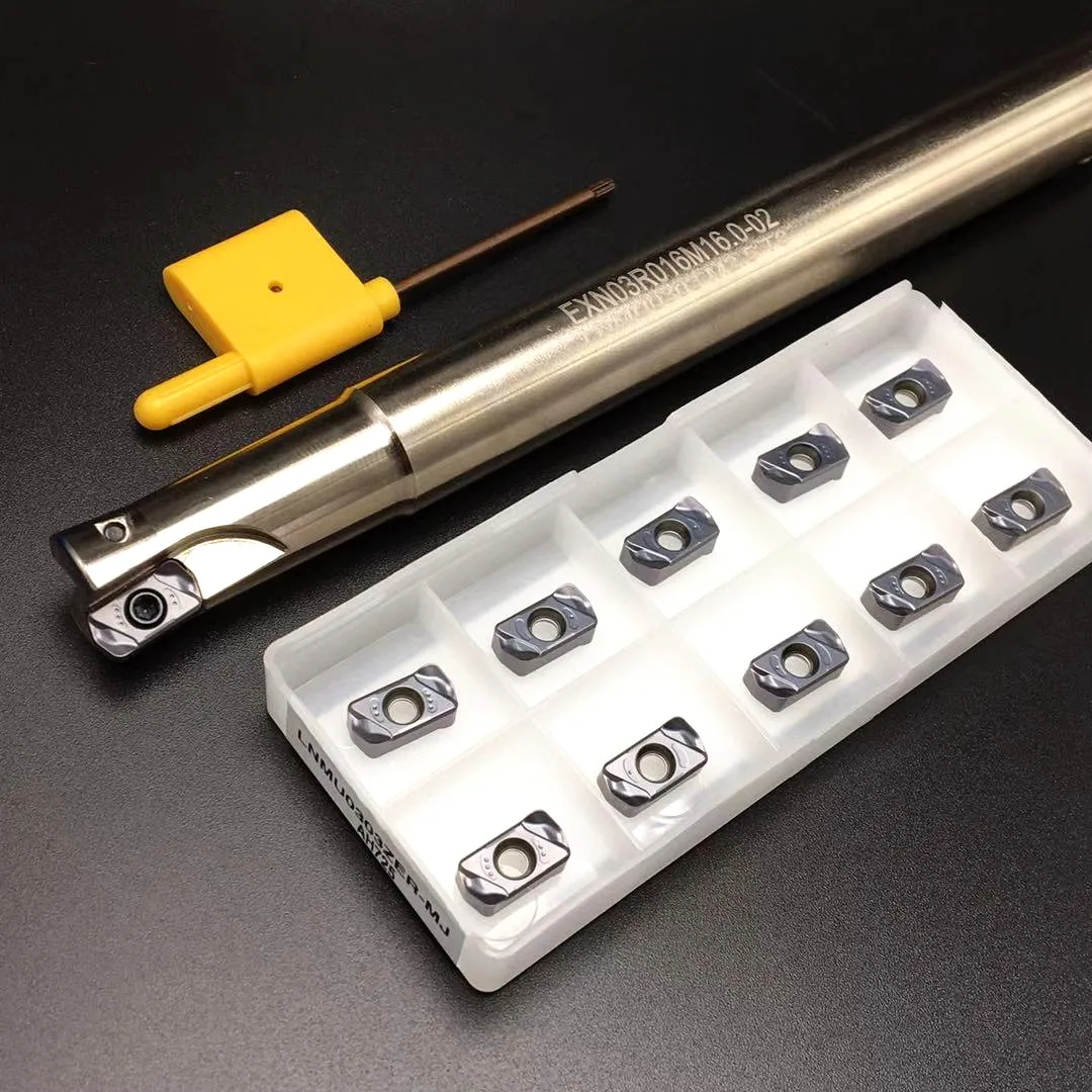 EXN03R HSS barra di fresatura CNC EXN03R fresatrice per aereo utensile per tornio ad altissima potenza inserto a doppia faccia in lega