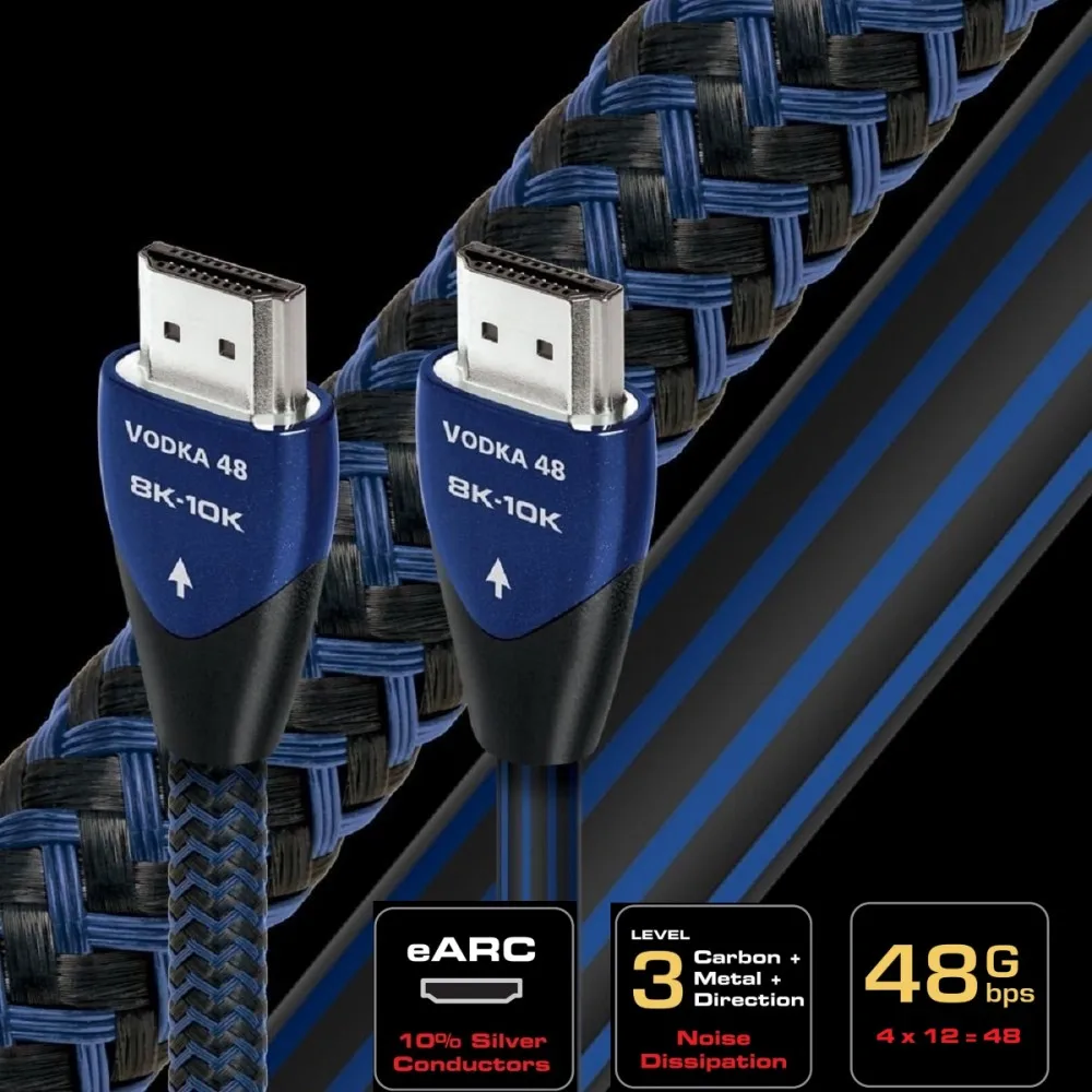 VODKA-cabo compatível com HDMI, cabo de TV AV, caixa original, HiFi, 8K, 48Gbps, Ultra HD 5.0