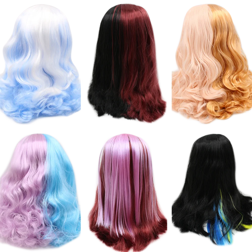 RBL ICY DBS Blyth Doll Scalp colorful hair Wigs Including the hard endoconch dome series.54