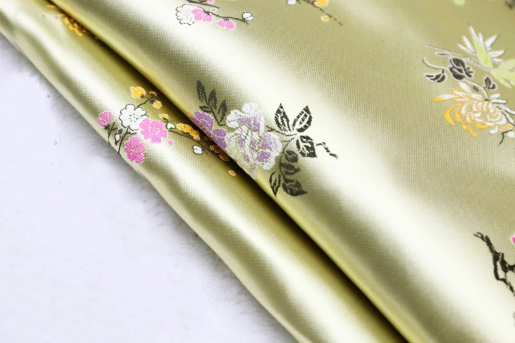 90x50cm floral style damask silk satin brocade jacquard fabric costume upholstery furniture curtain clothing material