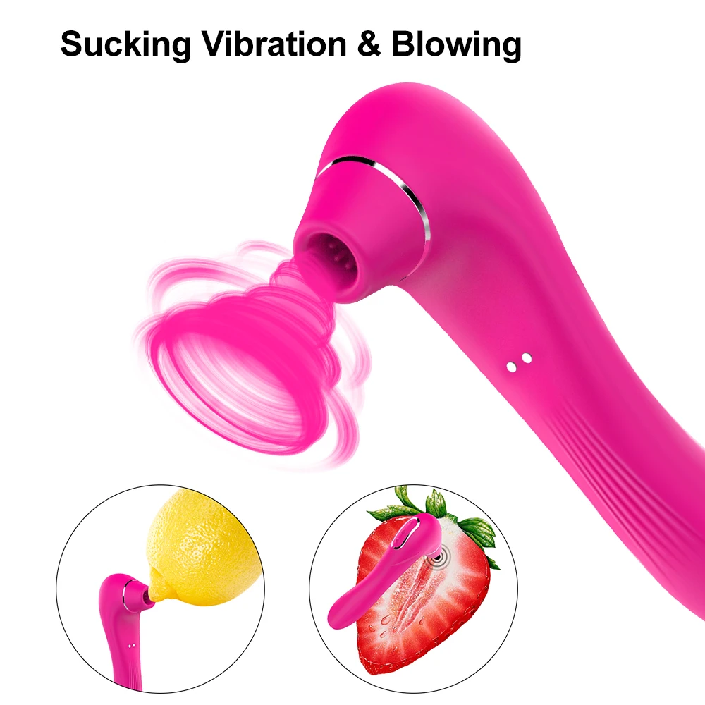 Sex Sucking Toys Vibrator Female Powerful Clitoris Sucker Blowjob Tongue Stimulator Nipple Vagina Pussy Pump for Women Adults 18