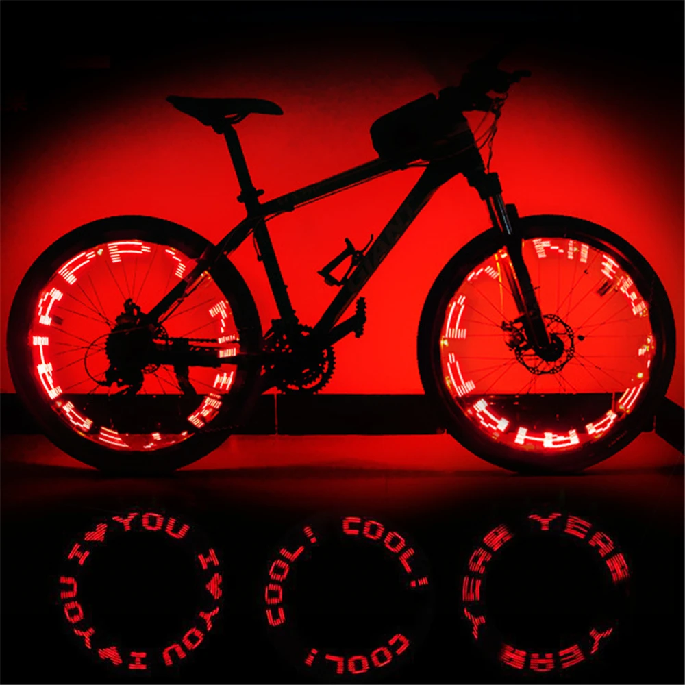 Bicycle Valve Light Double Sense Sided Letter 8 Modes Night Ride MTB Motorcycle Car Tire Nozzle Valve Caps Lamp With Battery