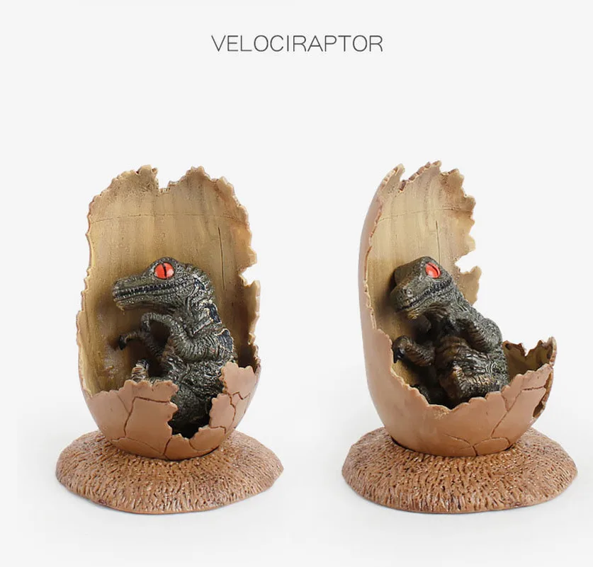 9.8cm Simulation Hatching Dinosaur Egg Series Tyrannosaurus Triceratops Raptor Dinosaur Model Decoration Kids Baby Puzzle Toys