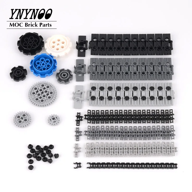 5-100Pcs High-Tech Tank Motorcycle Chain Link Gears 3711 3873 42610 88328 MOC Brick DIY Block Assemble Particles Set