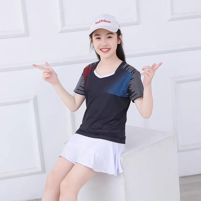 Kid BadmintonShort sleeve Shirt Shorts Girls Tennis Shirt Skirt Sets Boys Ping Pong Child Volleyball Kits Sportswear Clothing