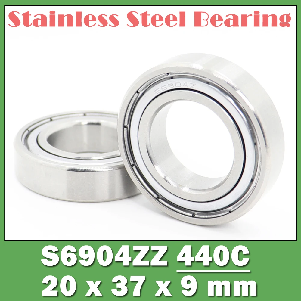 S6904ZZ Bearing 20*37*9 mm ( 10 PCS ) S6904 Z ZZ S 6904 440C Stainless Steel S6904Z Ball Bearings