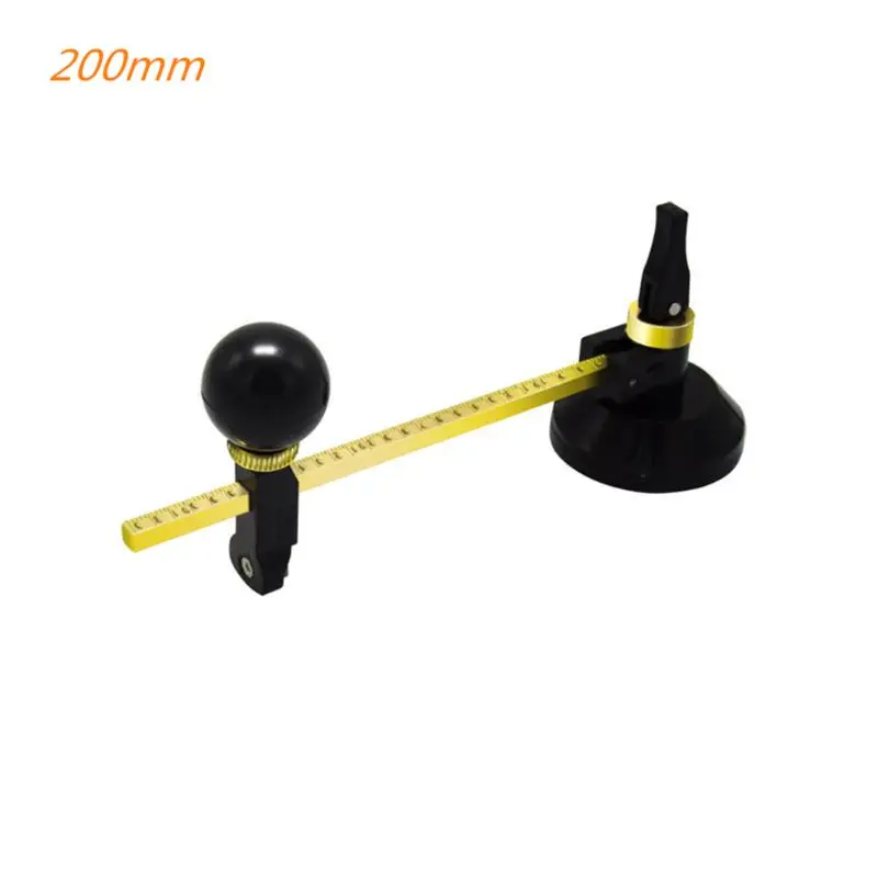 6 Wheels Construction Tool Durable Circular Compass with Scale Knob Window Adjustable Suction Cup Glass Cutter Scribe Simple