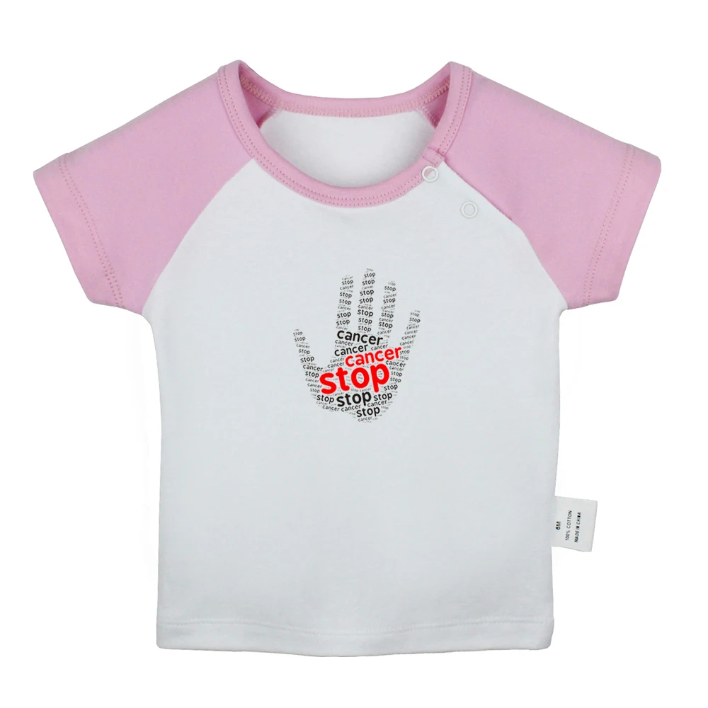 

Stop Cancer & Fight Cancer This Guy Needs a Beer Design Newborn Baby T-shirts Toddler Graphic Raglan Color Short Sleeve Tee Tops