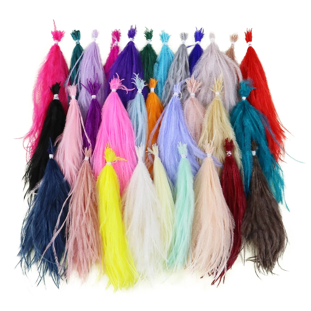 100pcs/bunch Dyed Ostrich Feather Earring Decoration Plume 10-15-18cm Natural Ostrich Feather for Craft Jewelry Making Accessory