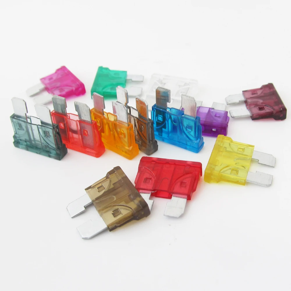 10pcs Car Truck Medium Size Standard Blade Low Profile Fuse 1Amp to 50Amp Optional