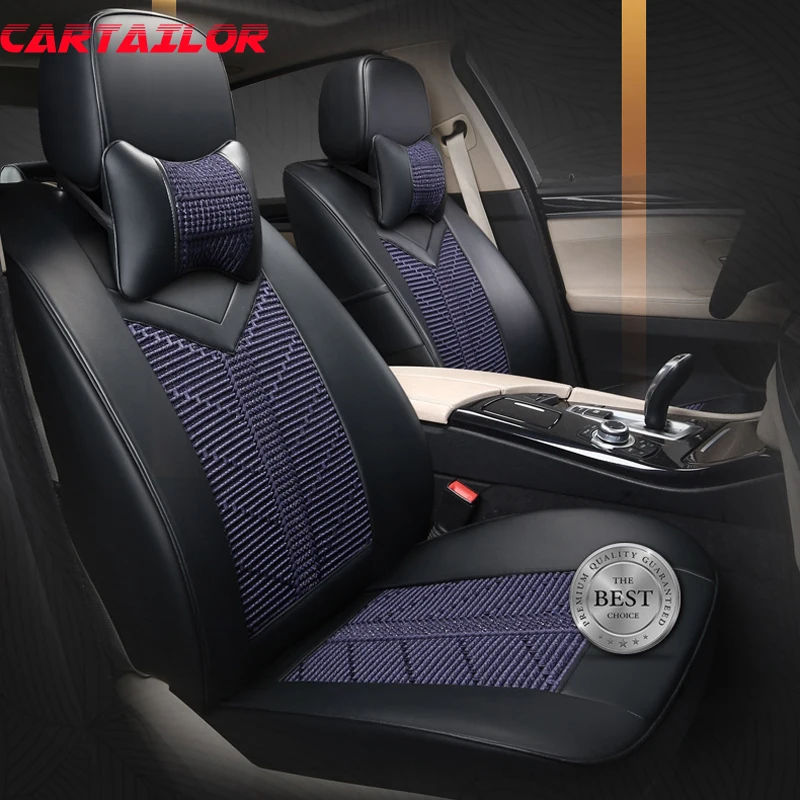 

CARTAILOR Custom Fit Leather Car Seat Cover for lexus ES Seat Covers Cars Seats Protector Full Set Complete Summer Cool Supports