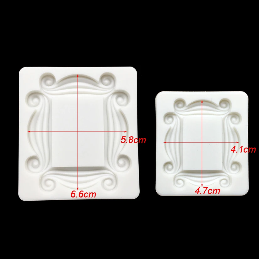 Photo Frame Shape Silicone Mold Sugarcraft Chocolate Cupcake Baking Mold Fondant Cake Decorating Tools