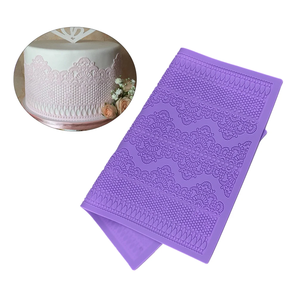 

Wedding silicone cake decoration Lace Mat kitchen accessories for cake Silicone Mold fondant decorating tool Embossing Mat