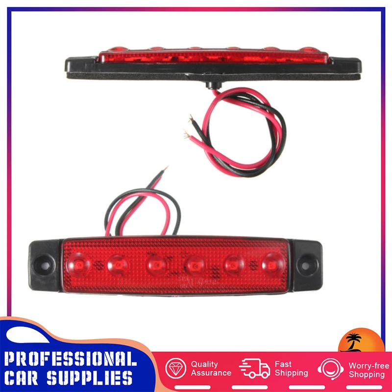 

10pcs 12V Side Marker Light ABS Indicator Rear Tail Parking Light 6 LED Light Beads Universal Fit for Most Cars Buses Trucks