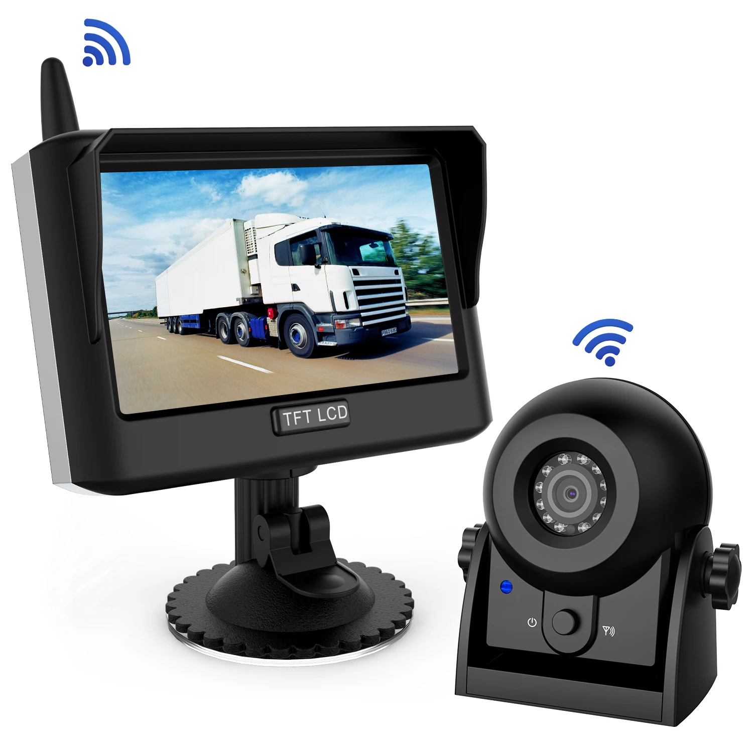 Jansite Kit Telecamera Retromarcia Con Monitor LCD 4.3'' – Visione Notturna E Impermeabile IP68, Parcheggio Facile Per Auto E SUV