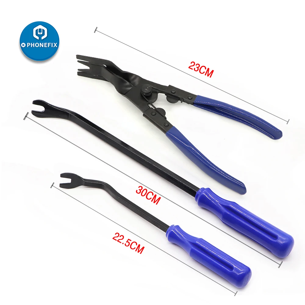 

3Pcs Clip Pliers Set Fastener Remover Car Auto Upholstery Combo Repair Kit with Storage Bag for Car Door Panel Dashboard Removal