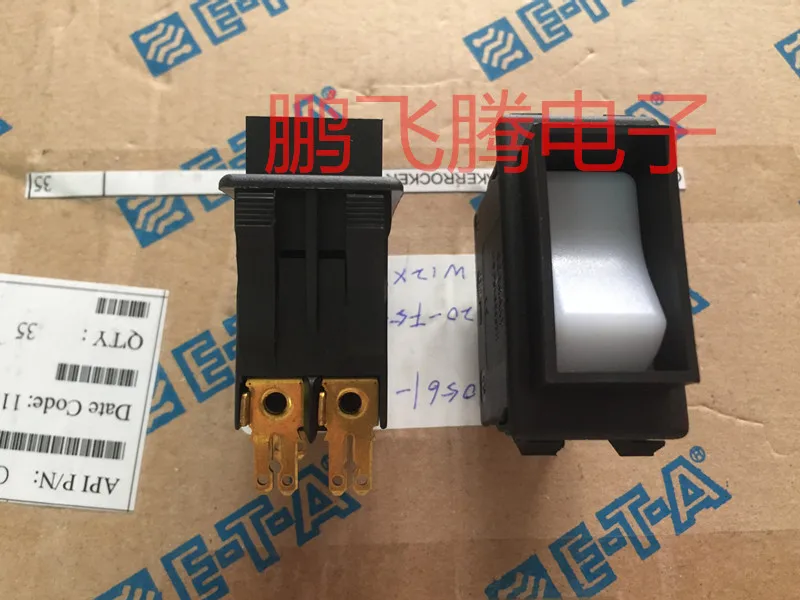 1PCS  German E-T-A 3120-F523-P7T1-W12XY4-8A high current rocker switch with LED 4 feet 2 gears