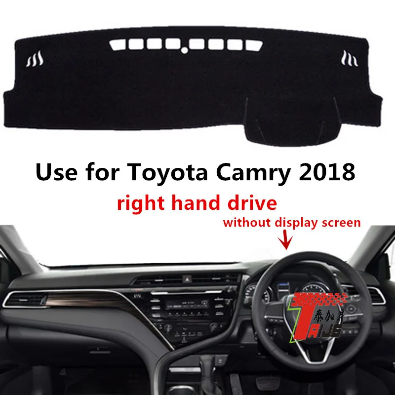 TAIJS Factory Sport Good Quality Polyester Fibre Car Dashboard Cover For TOYOTA Camry 2018 Right hand drive