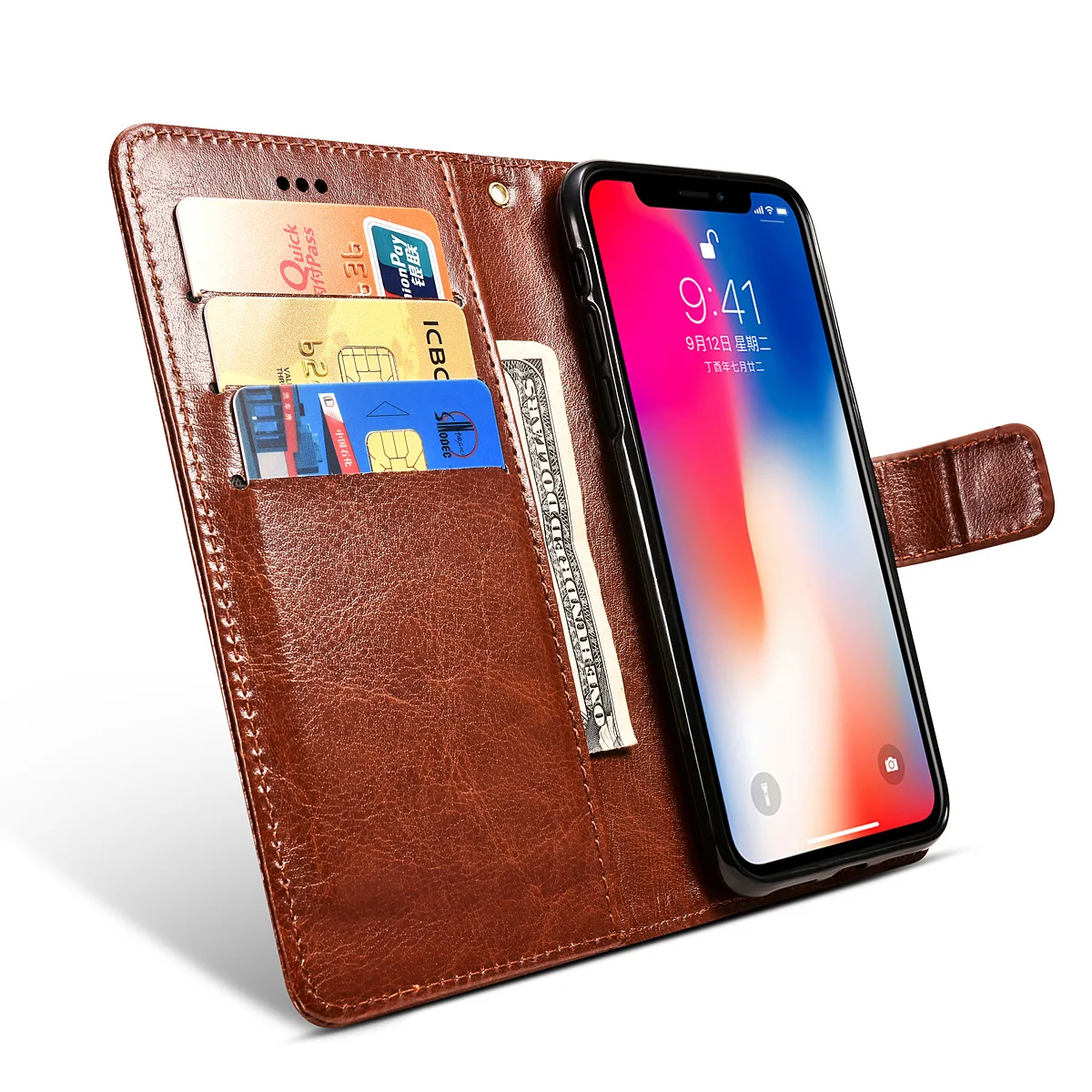 For Samsung Galaxy A9 Star Flip Phone Case For Samsung Galaxy A9 Star SM-G8850 Cover luxury PU Leather Phone Case image 2