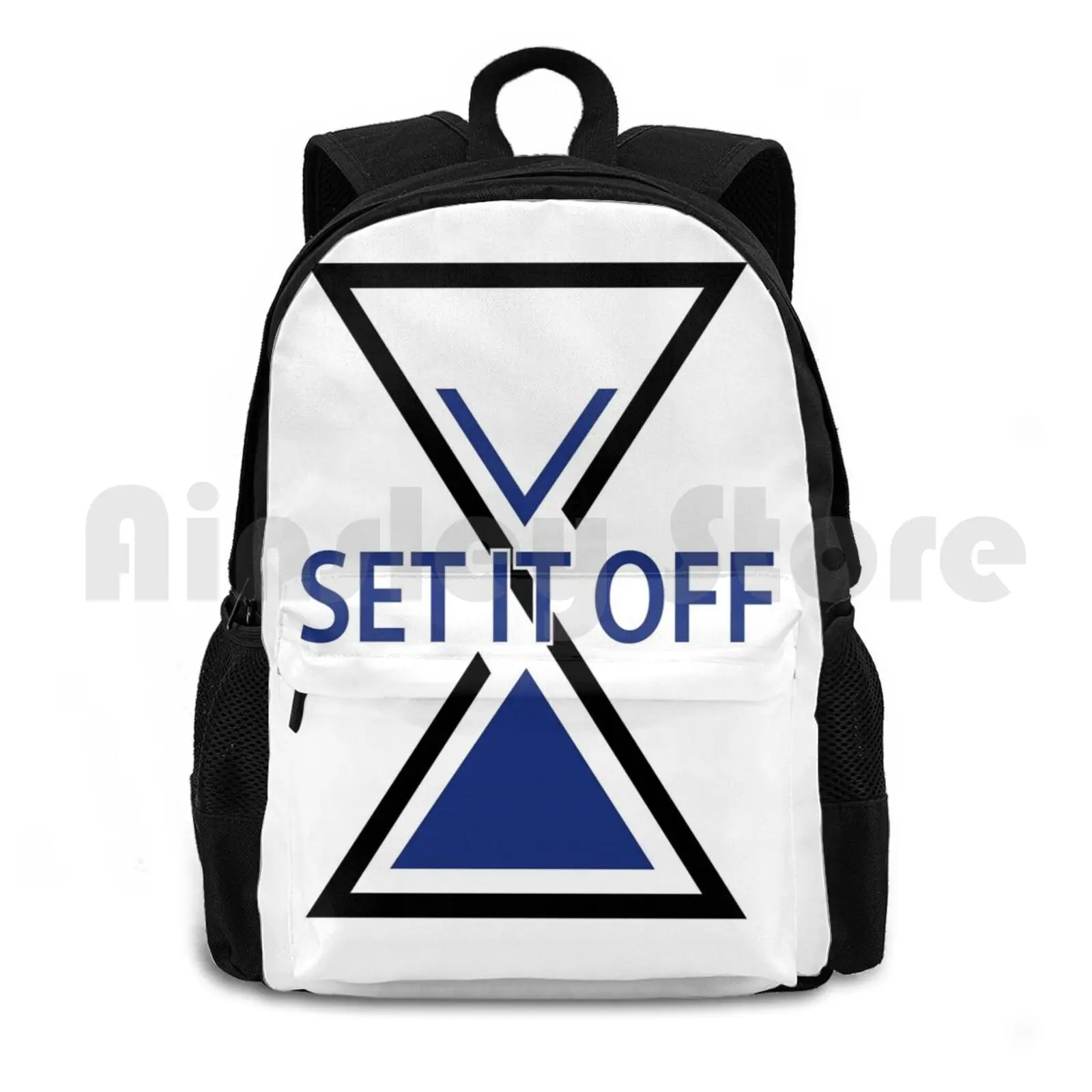 Set It Off Midnight Logo Outdoor Hiking Backpack Riding Climbing Sports Bag Set It Off Band Pop Punk Pop Punk Set It Off Black