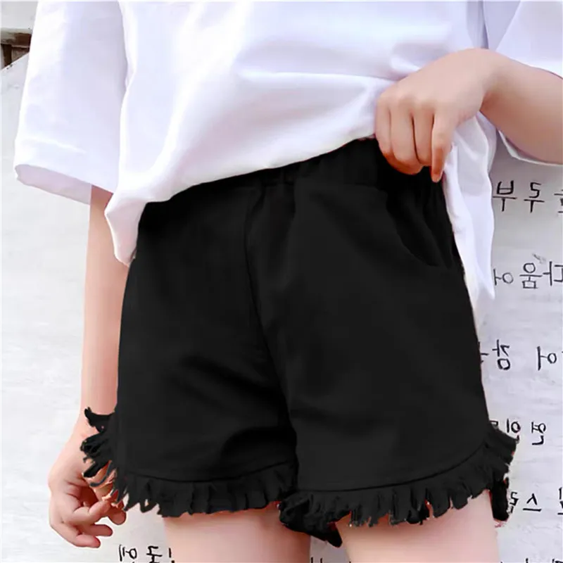 IENENS Girl Casual Shorts Kids Cotton Short Pants Five Colors Baby Bottoms Fit 4-11Y Child Casual Clothes Clothing