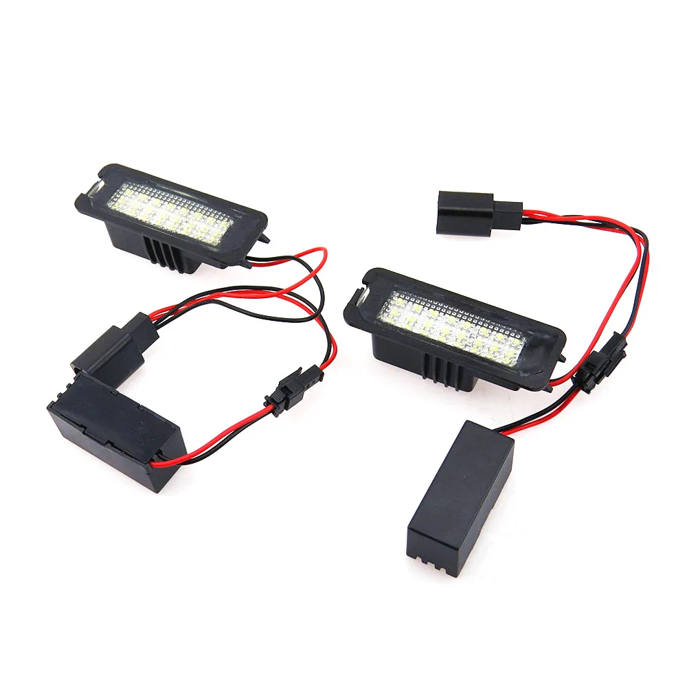 

SCJYRXS 2Pcs LED License Plate Lights Assembly for VW Golf MK7 Passat B6 Beetle Polo Eos Amarok Scirocco Seat Altea 1J6943021B