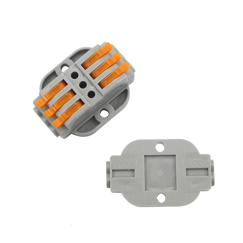 LED Light Wire Connector Fixed Type Push-on Terminal Block Cage Spring Universal Fast Wiring Clip Copper-aluminum Butt Plug