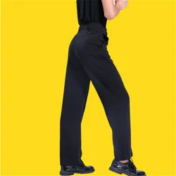 Black Latin Modern Ballroom Performance Trousers Boys Men Latin Dance Pants