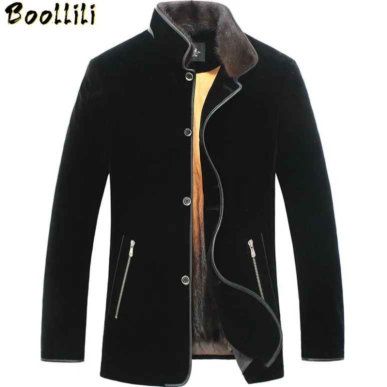 

Mink Boollili Gold Liner Winter Real Fur Coat Men Jacket Men Mink Coat Parka Luxury Jacket Velvet Natural Fur