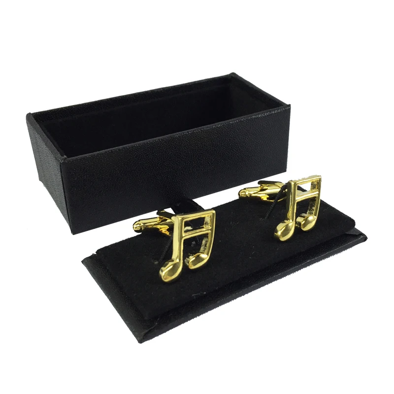 Black Leather-Filled Paper Cufflink Box Gift Packaging Box Jewelry Cufflink Box Storage Box a Pair of Cufflink Brooch Box