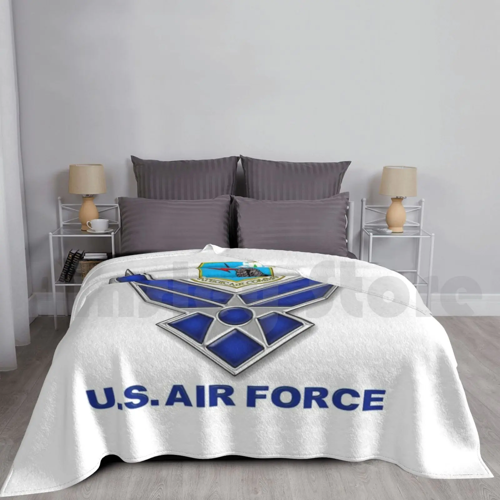 Strategic Air Command ( Sac ) Crest Blanket For Sofa Bed Travel Usaf Us Air Force Air Force Sac Strategic Air