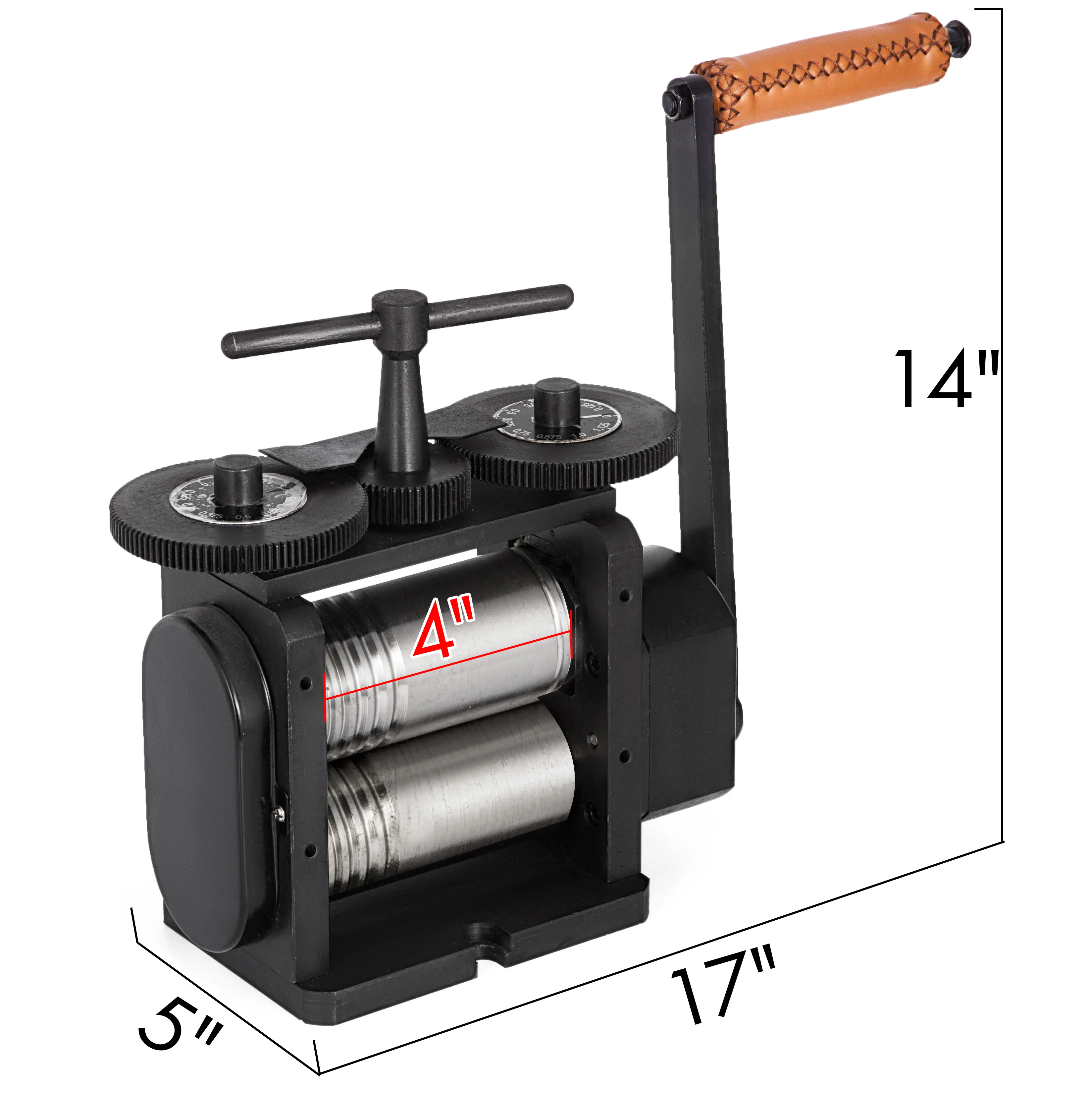 VEVOR Laminatoio per gioielli Laminatoio Combinato 110/130 MM Larghezza Rulli Laminatoio Manuale Strumenti di Marcatura Gioielli per Gioiellieri e