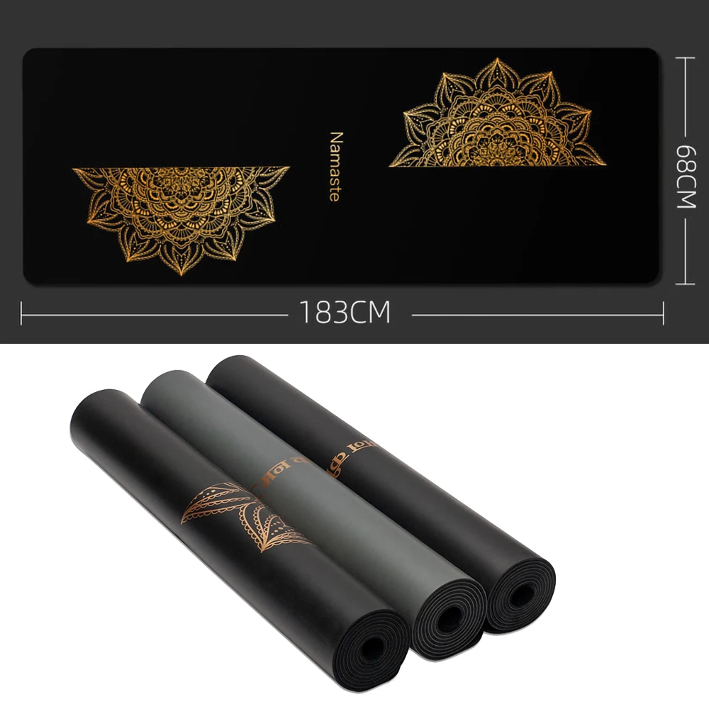 1830*680*5mm natural rubber Yoga Mat with Position Line Non Slip Carpet Mat For Beginner Environmental Fitness Gymnastics Mats