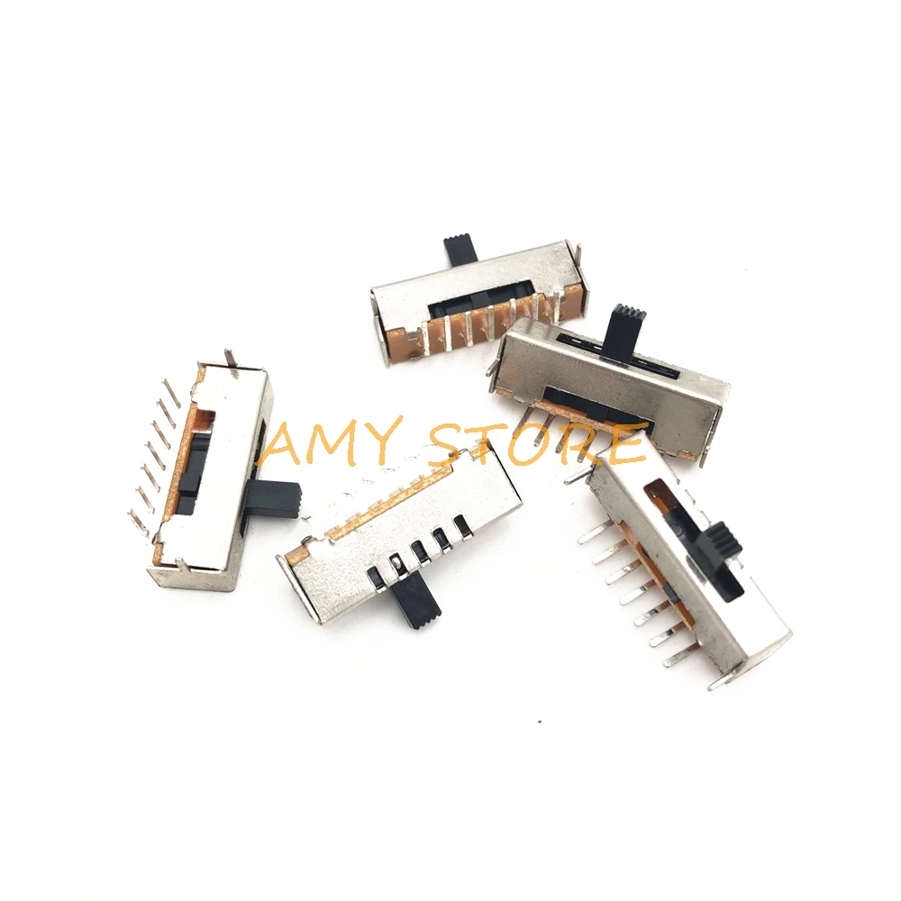 5pcs SS-15E01 Vertical (1P5T) 5 Positions Toggle Slide DIP Switch without Fixed Foot and 7 Pins SK-15E01 Horizontal