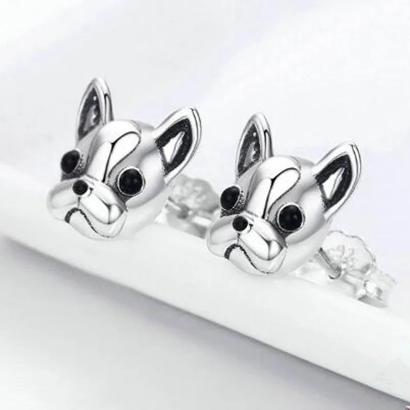 Personalized Design Trendy Cute French Bulldog Animal Small Stud Earrings Men Women Casual Party Gifts Daily Wear Jewelry