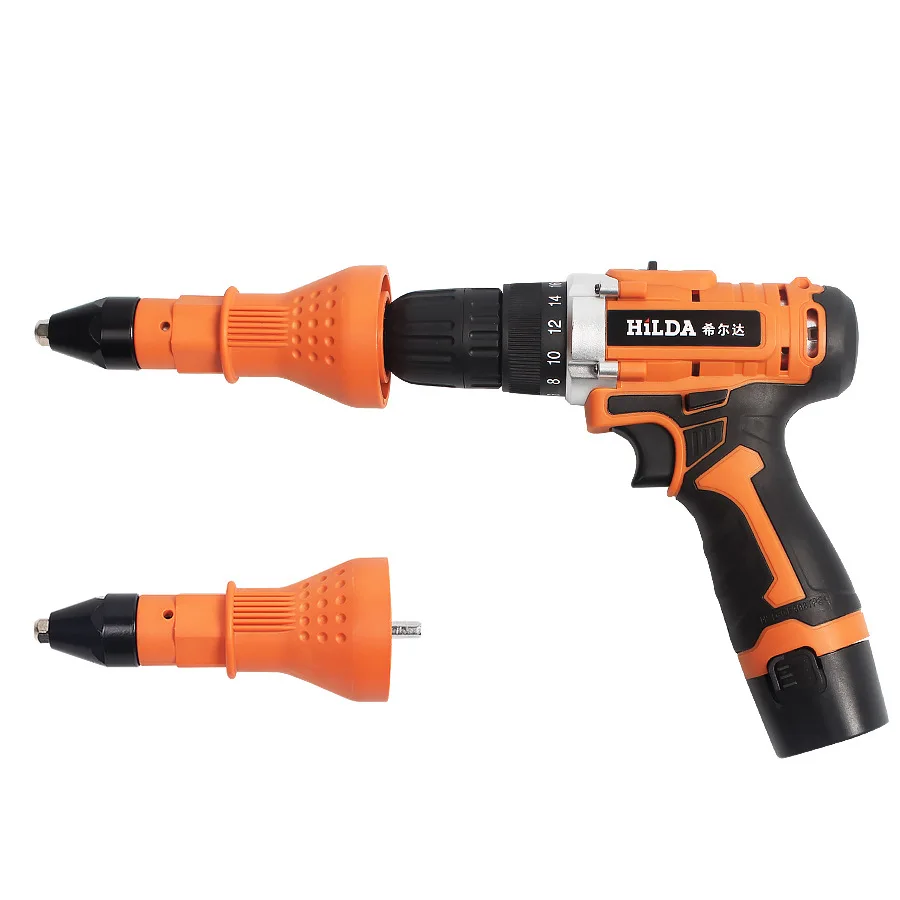 Electric Pull Drill Riveter Conversion Adapter Rivet Nozzle Nut Guns Riveting Drill Adaptor Nut Tool Multifunction Nail Gun Tool