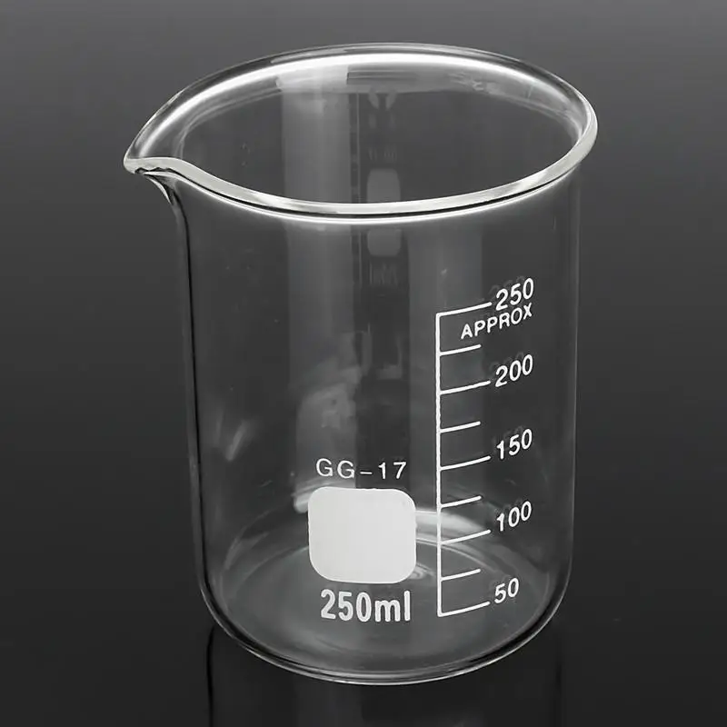 Béchers gradués en verre borosilicaté, petit type, 50ml, 100ml, 250ml chacun, 3 pièces