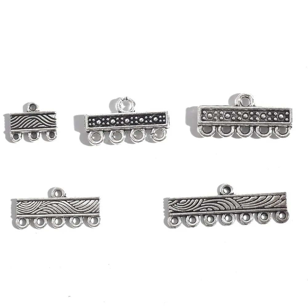10pcs Tibetan Silver Bracelet Buckle Spacer Beads Pendant Tibetan Retro DIY Bracelet Necklace Pendant Charms Diy Jewelry Making