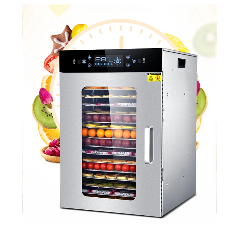 16 Layers Commercial Fruit Tea Dryer Large Dried Machine Bean Dissolving Pet Food Meat Air Dry Household 220V