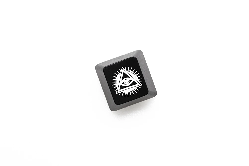 Novelty Shine Through Keycaps ABS Etched back lit black red esc Eye of Providence All seeing Eye God