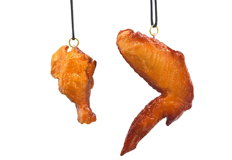 Simulation Model Keychain French Fries Chicken Nuggets Keychain Fried Legs Food Pendant Party Promotional Gift