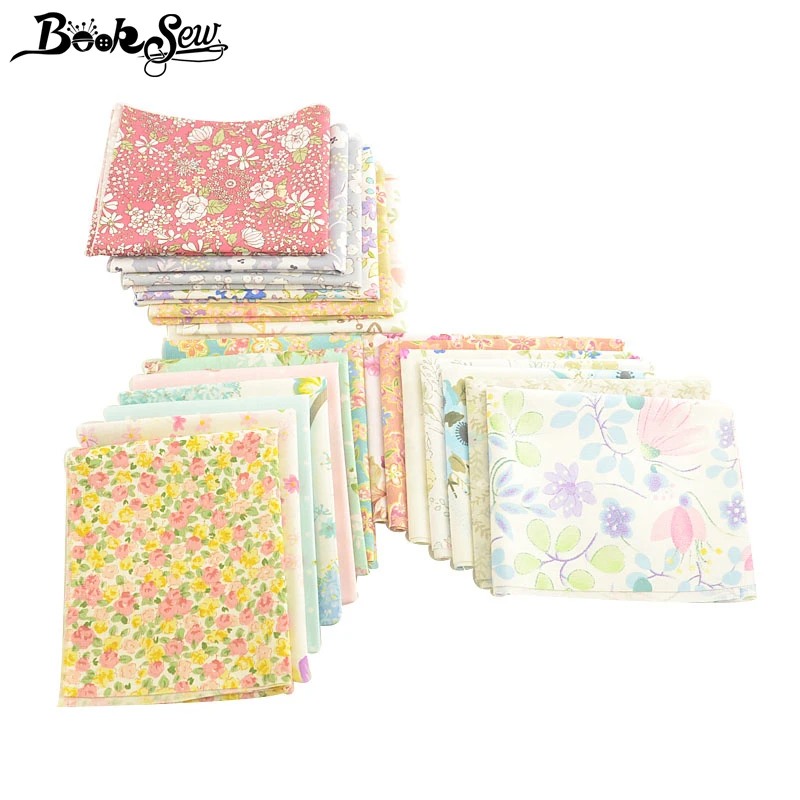 Booksew 100% Cotton Fabric Flowers Design 20x50cm/pcs Telas Algodon Patchwork Sewing Cushion Quits Tissu DIY Home Textile Cloth